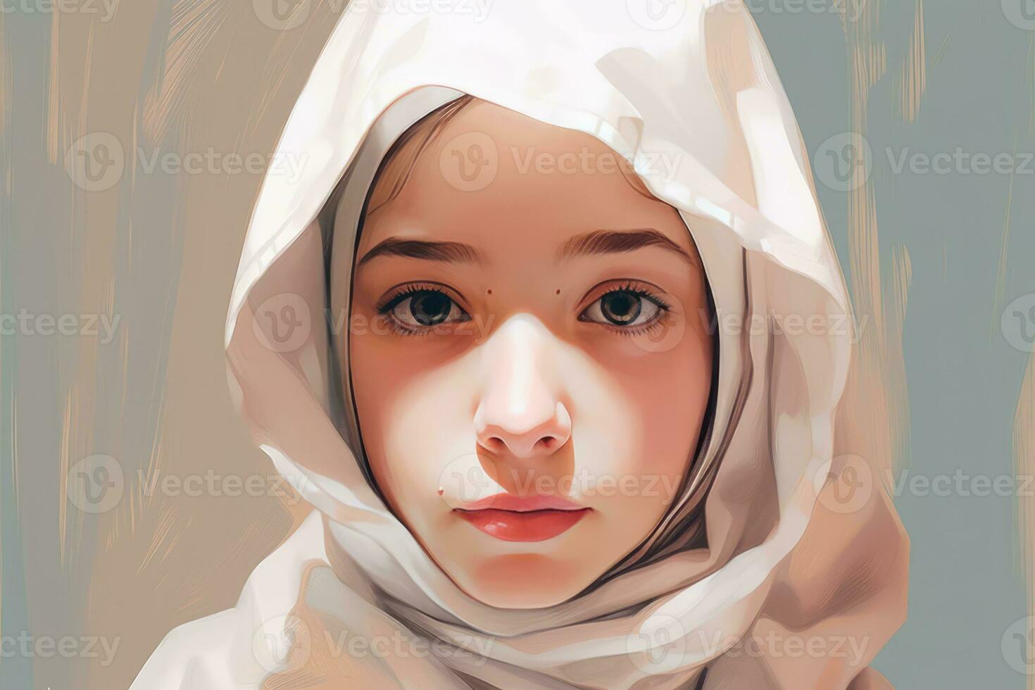 AI generated The Veiled Girl With Beautiful Eyes photo