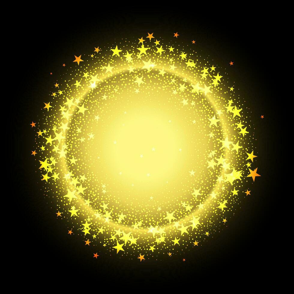 festive gold star background vector