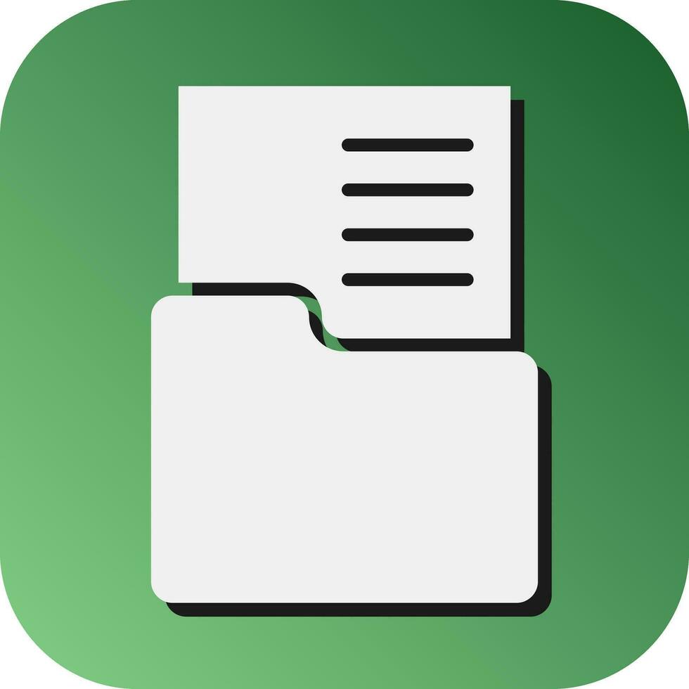 Dossier Vector Glyph Gradient Background Icon For Personal And Commercial Use.