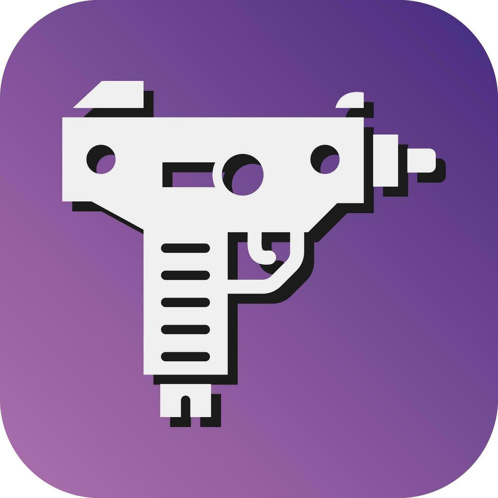 uzi vector glifo degradado antecedentes icono para personal y comercial usar.