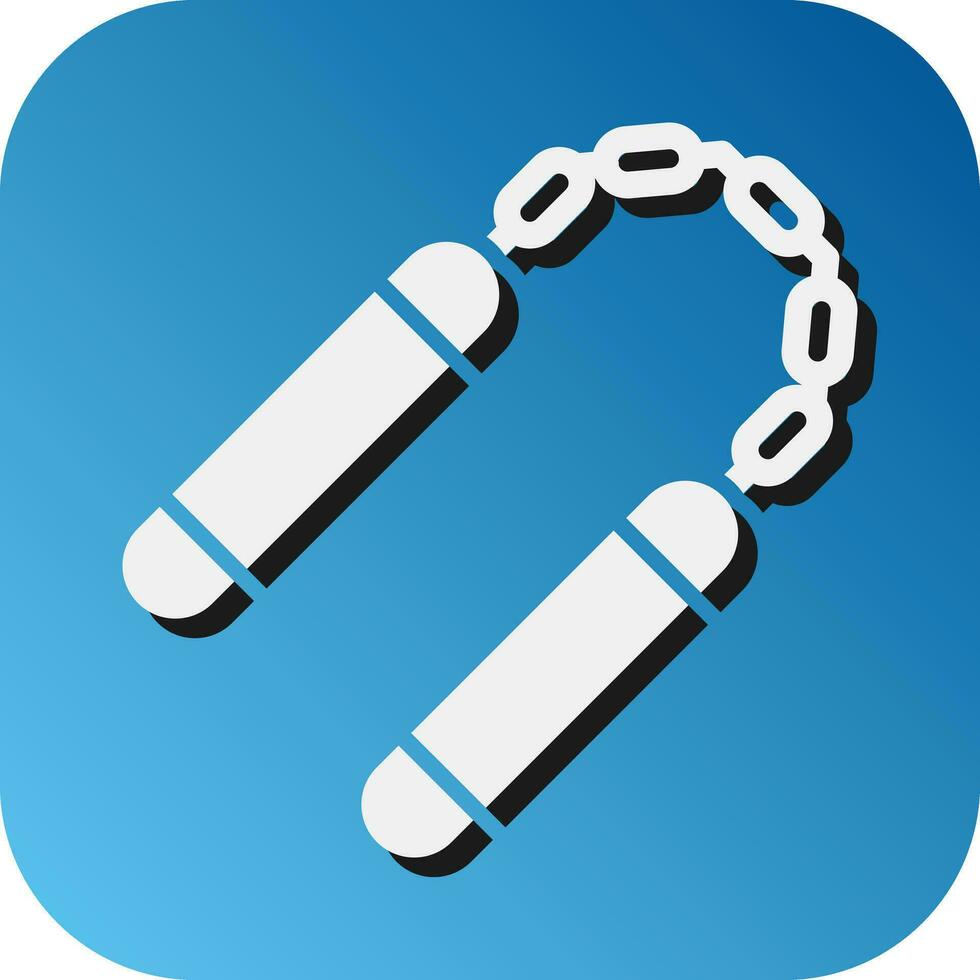 nunchaku vector glifo degradado antecedentes icono para personal y comercial usar.