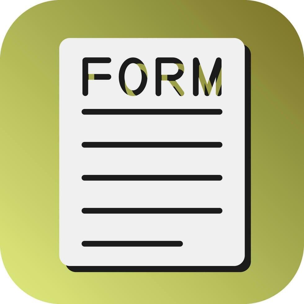 Form Vector Glyph Gradient Background Icon For Personal And Commercial Use.