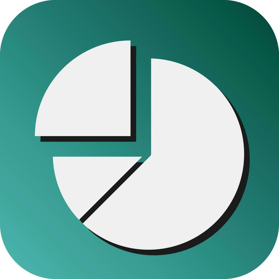 Pie Chart Vector Glyph Gradient Background Icon For Personal And Commercial Use.