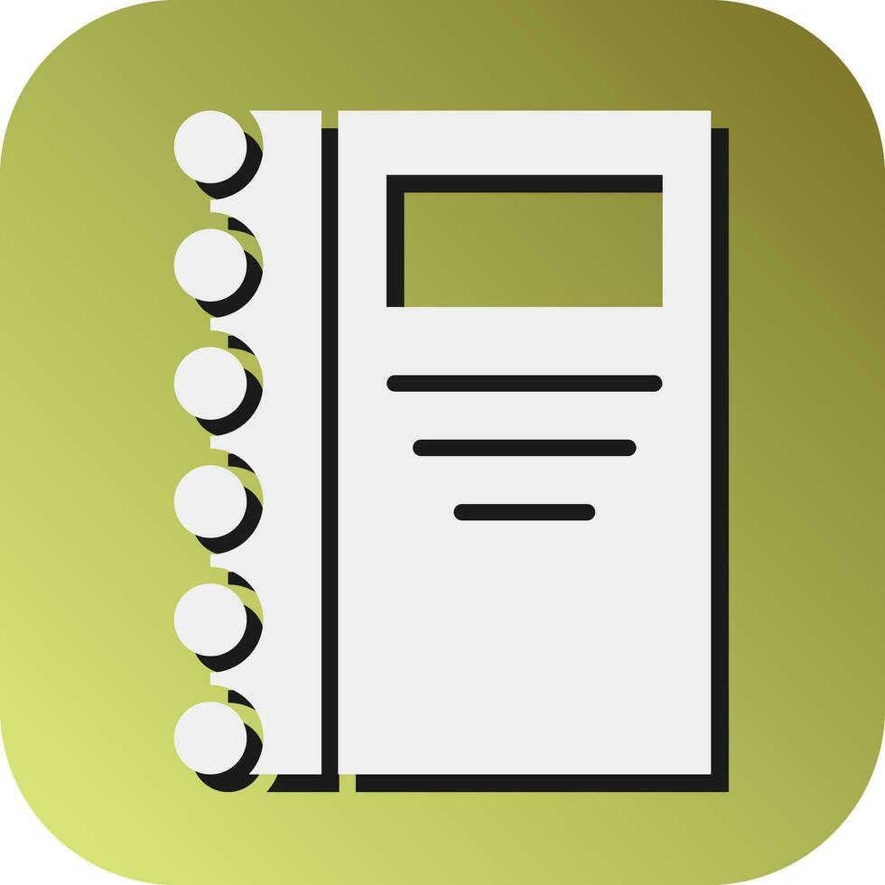 Notebook Vector Glyph Gradient Background Icon For Personal And Commercial Use.