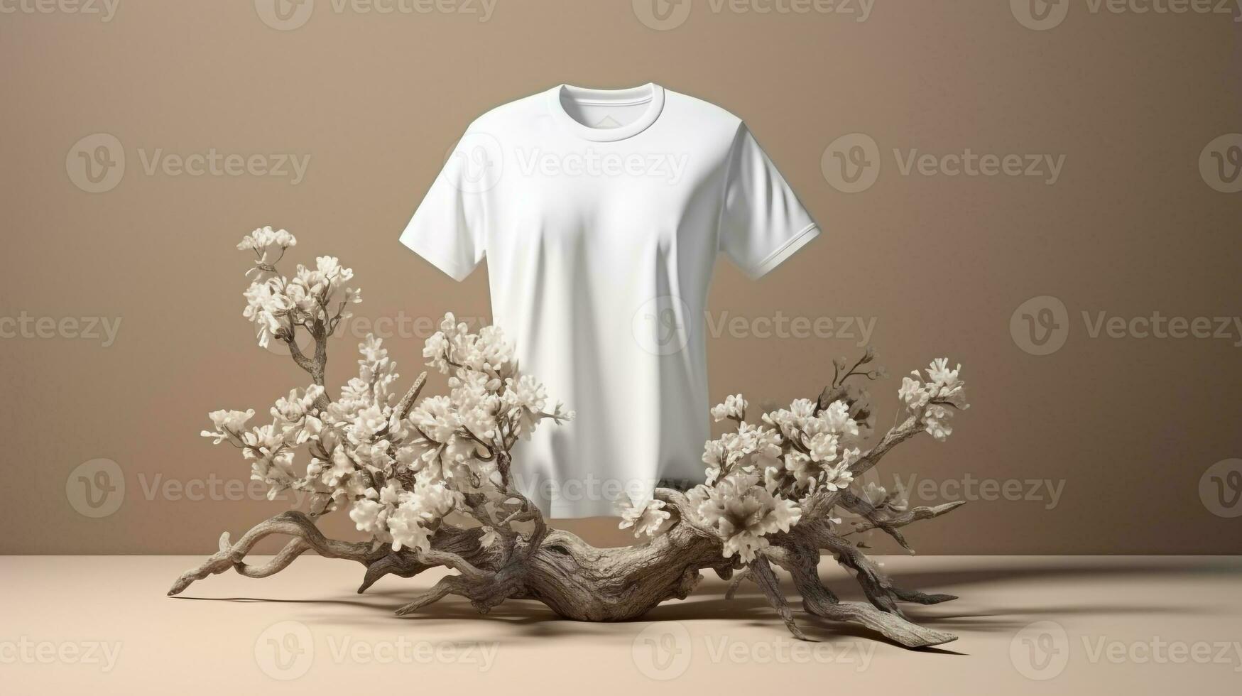 AI generated beautiful arrangement of t-shirt on table. Generative AI photo