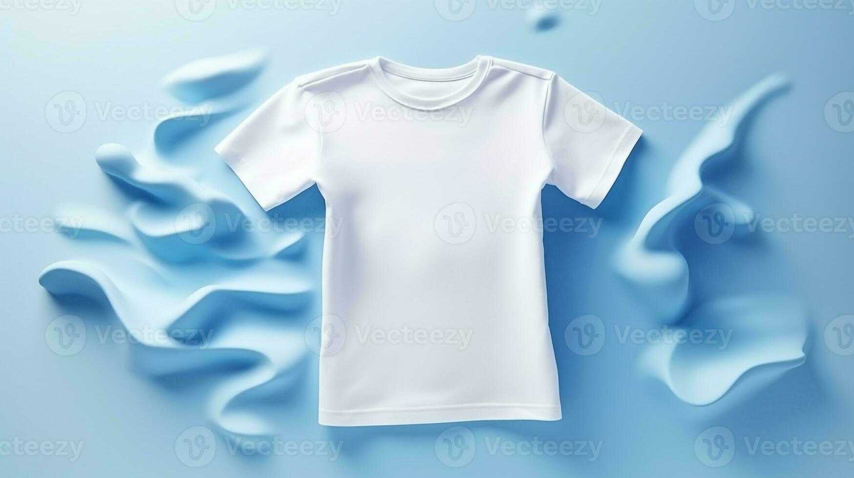 AI generated beautiful arrangement of t-shirt on table. Generative AI photo