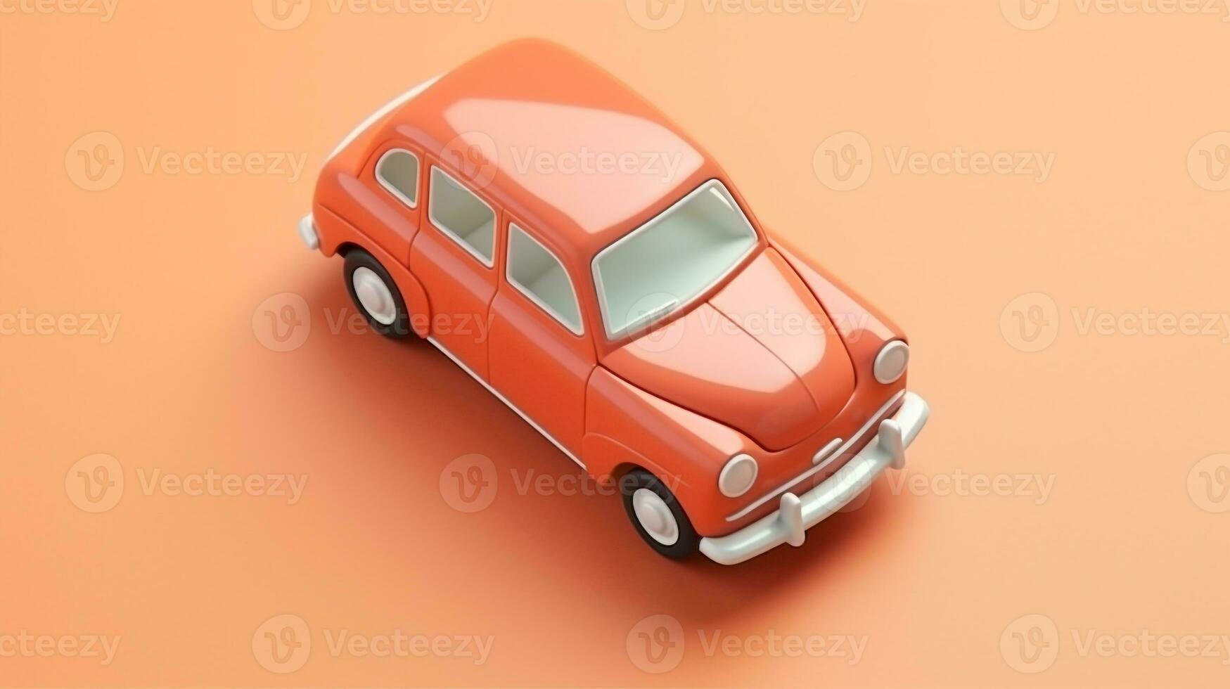 AI generated beautiful arrangement of miniature of car on table. Generative AI photo