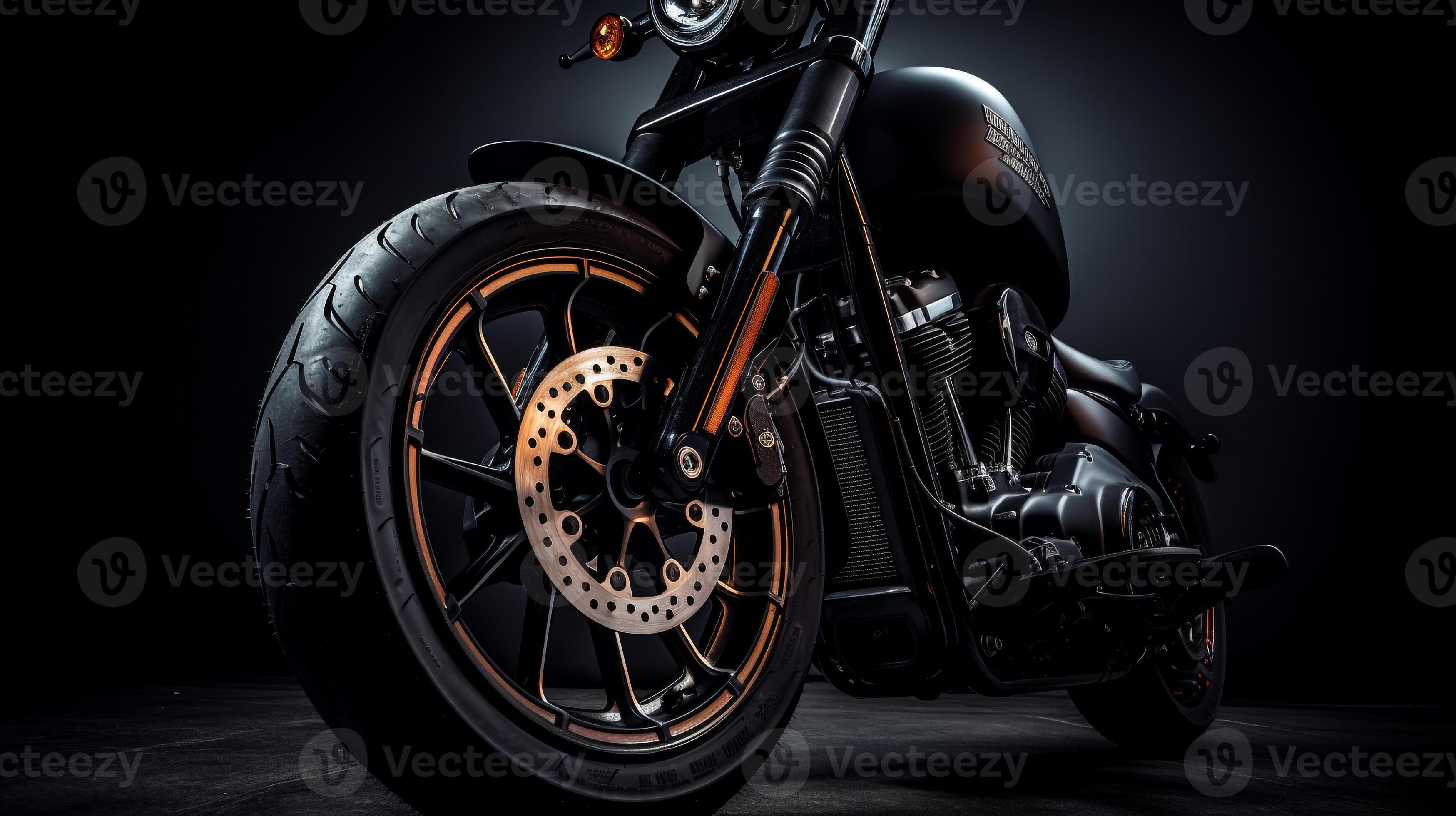 AI generated a closeup shot of a harleydavidson sportster's front