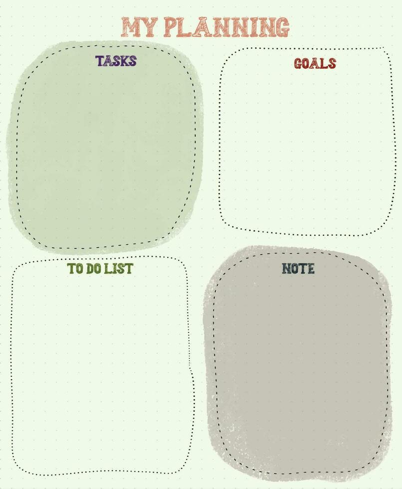 Vector background notebook plan table element template