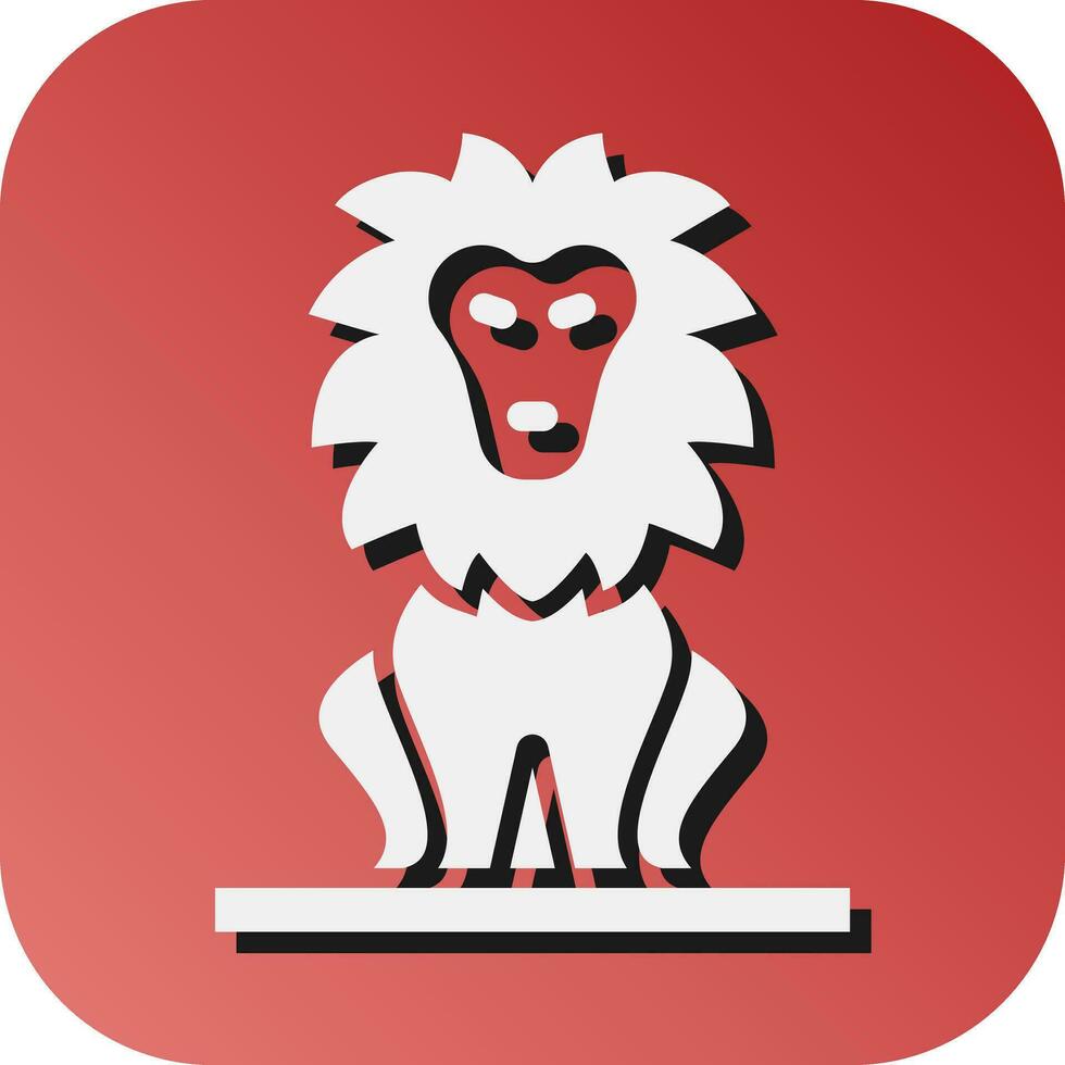 Lion Vector Glyph Gradient Background Icon For Personal And Commercial Use.