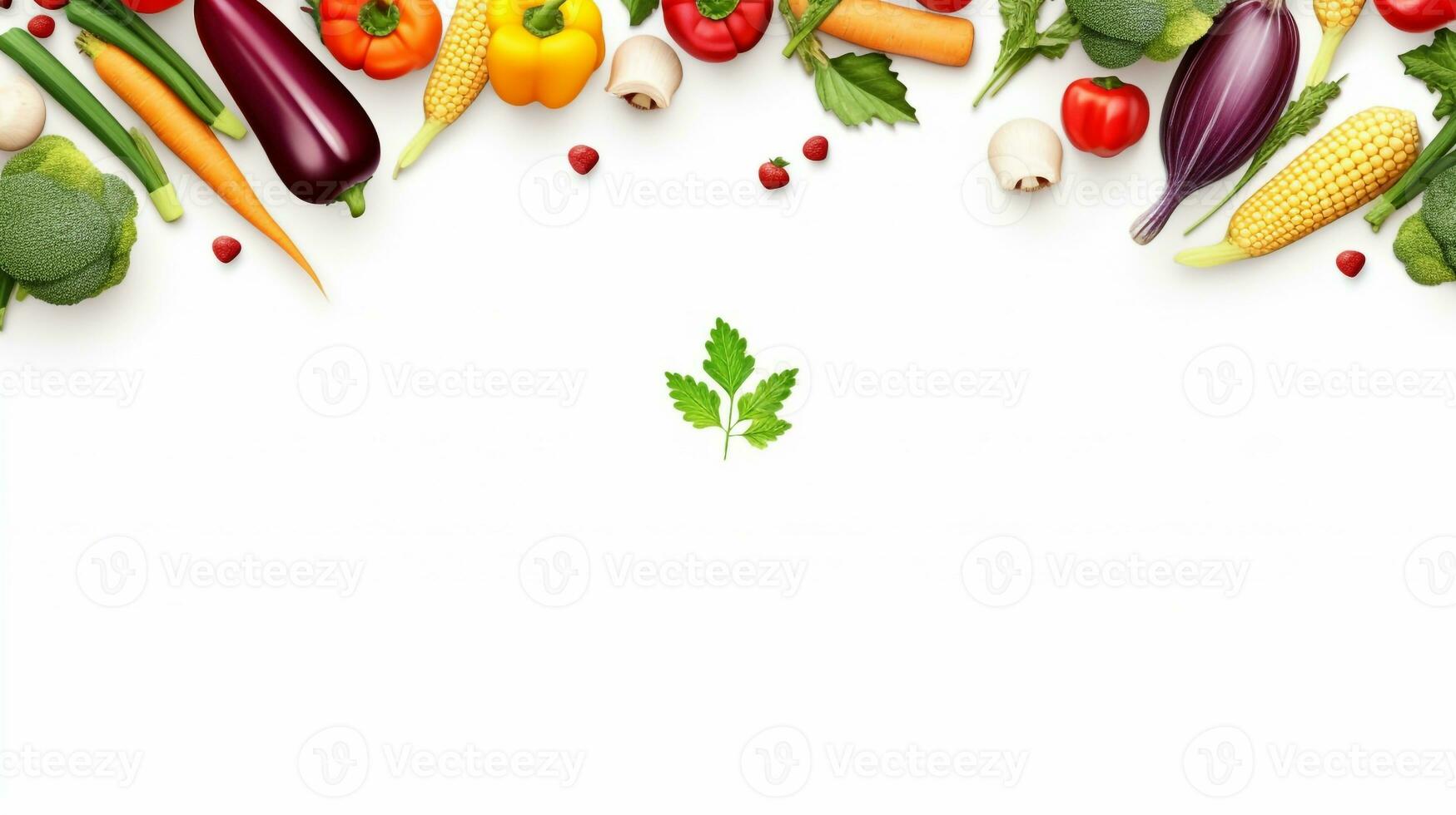 AI generated Vegetable arrangement background for presentation. Generative AI photo