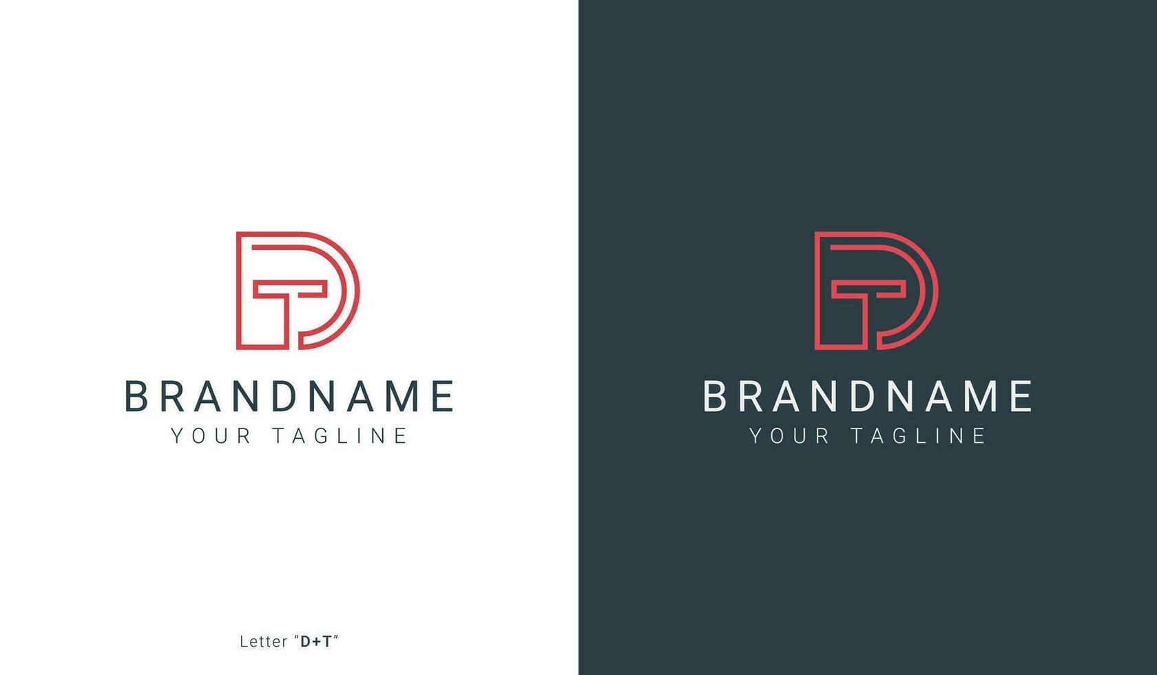 Initial letter TD logo or DT logo design vector template