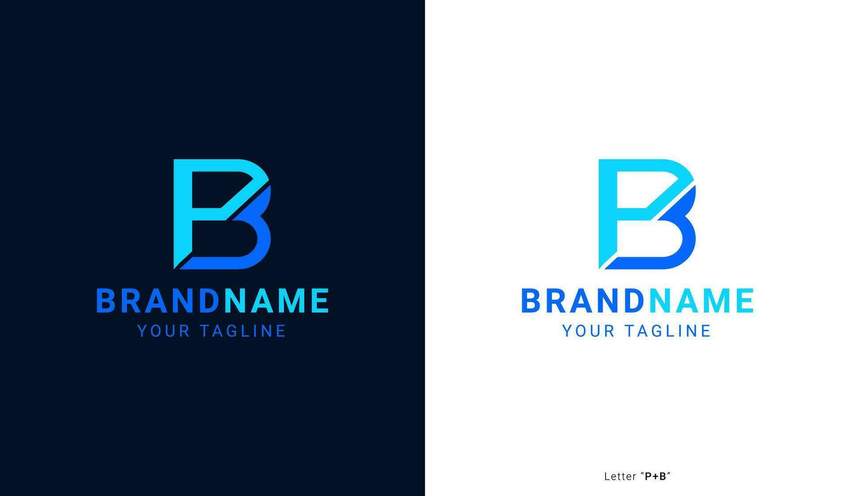 Initial letter PB or BP logo design vector template.