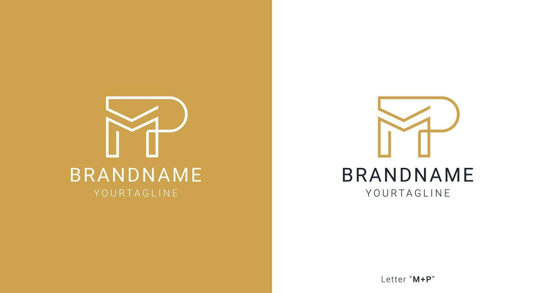 Creative And minimal Letter MP Or PM Logo Design Vector Template.