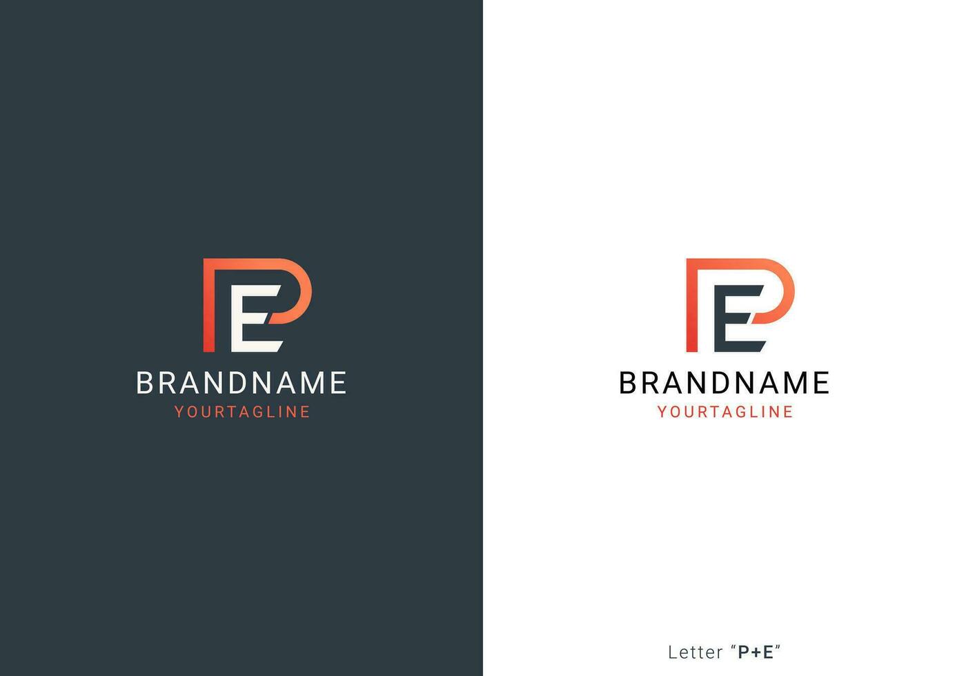 Creative And minimal Letter PE Or EP Logo Design Vector Template.