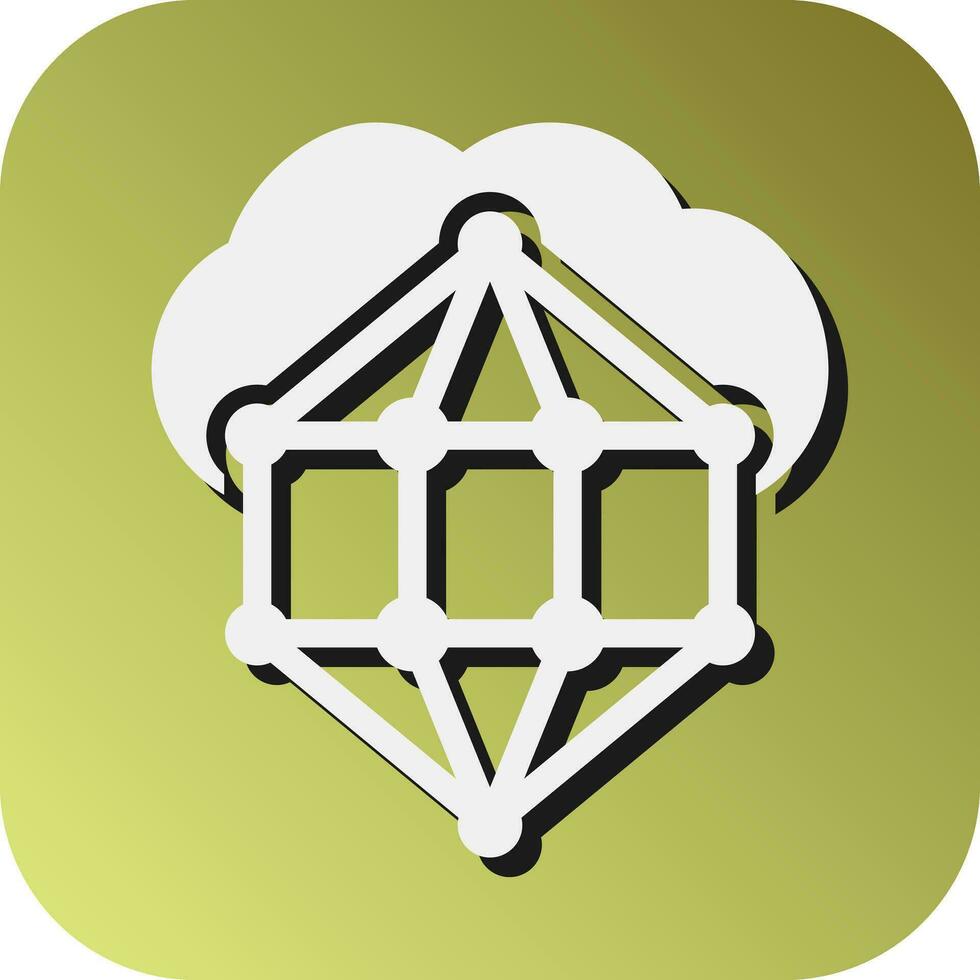 Nano Cloud  Vector Glyph Gradient Background Icon For Personal And Commercial Use.