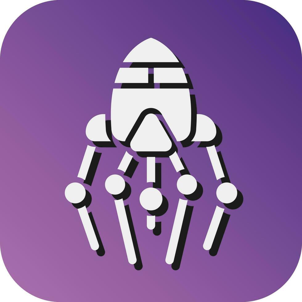 Nanobot  Vector Glyph Gradient Background Icon For Personal And Commercial Use.