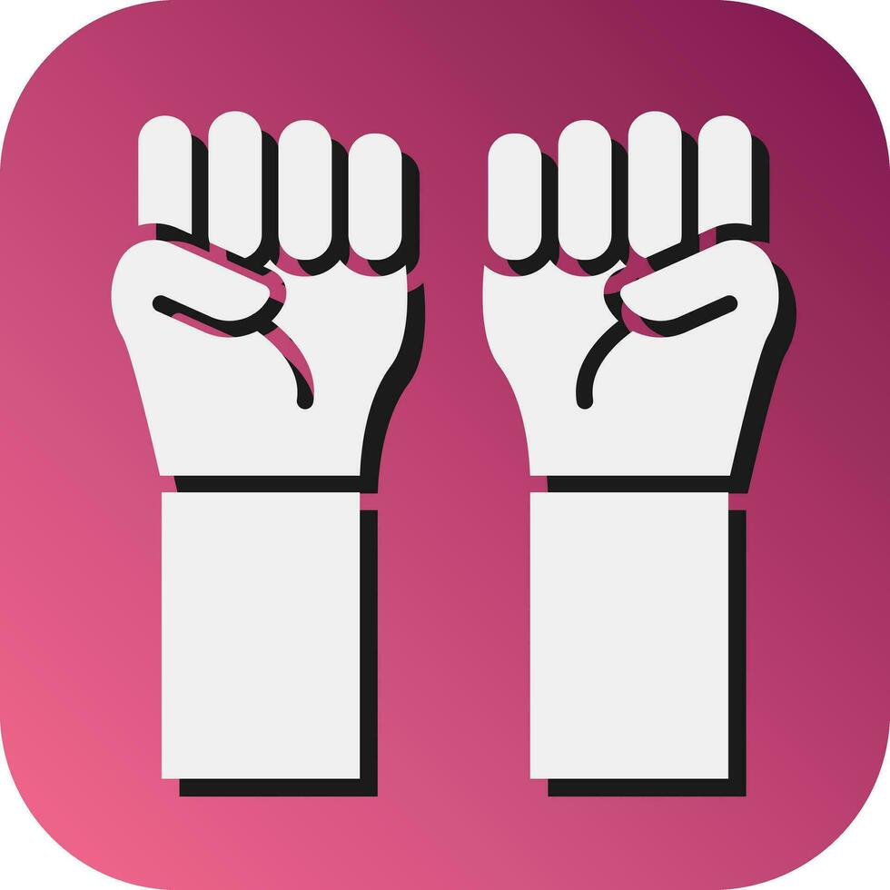 Protest  Vector Glyph Gradient Background Icon For Personal And Commercial Use.