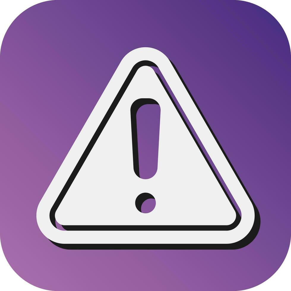 Caution  Vector Glyph Gradient Background Icon For Personal And Commercial Use.