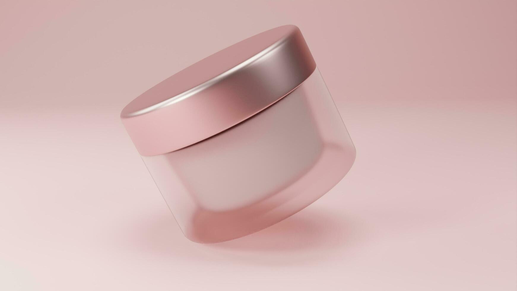 3D rendered Cosmetics Jar mock up photo