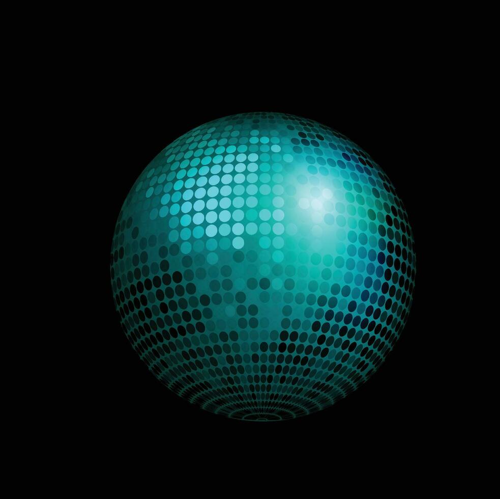 sparkling green light ball shiny 3d closeup style vector