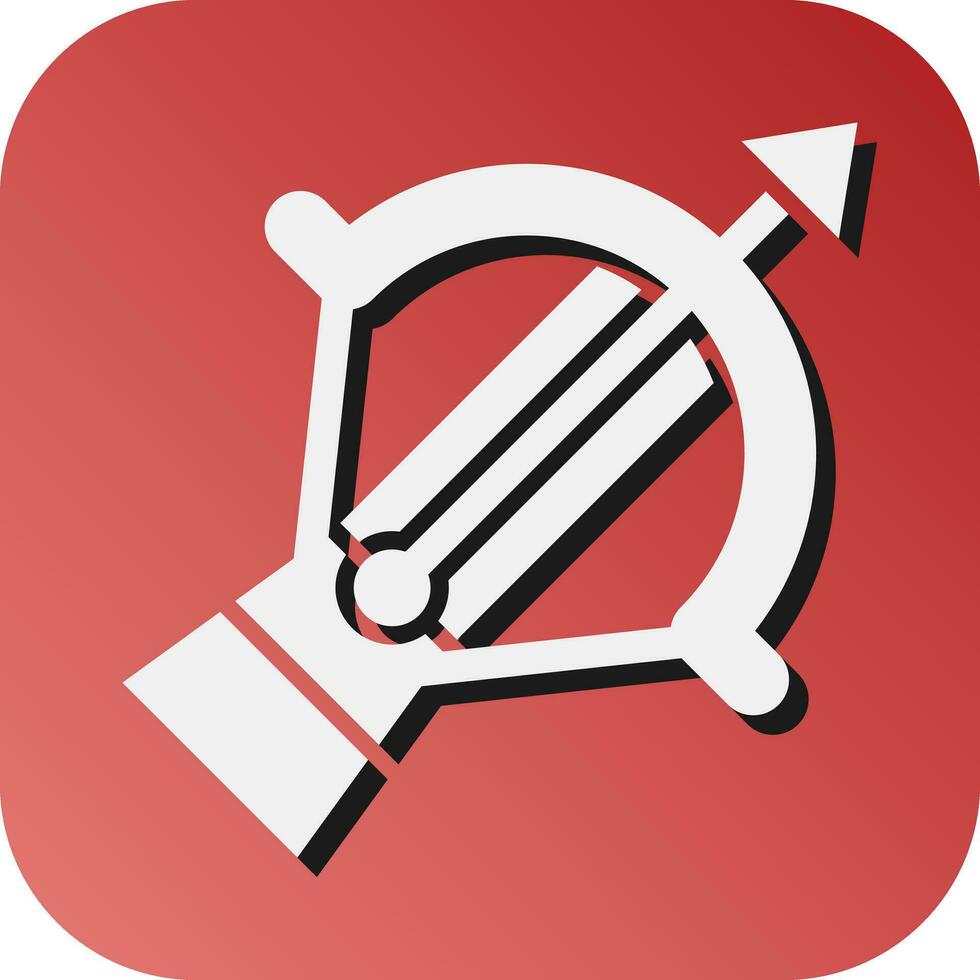 Crossbow  Vector Glyph Gradient Background Icon For Personal And Commercial Use.