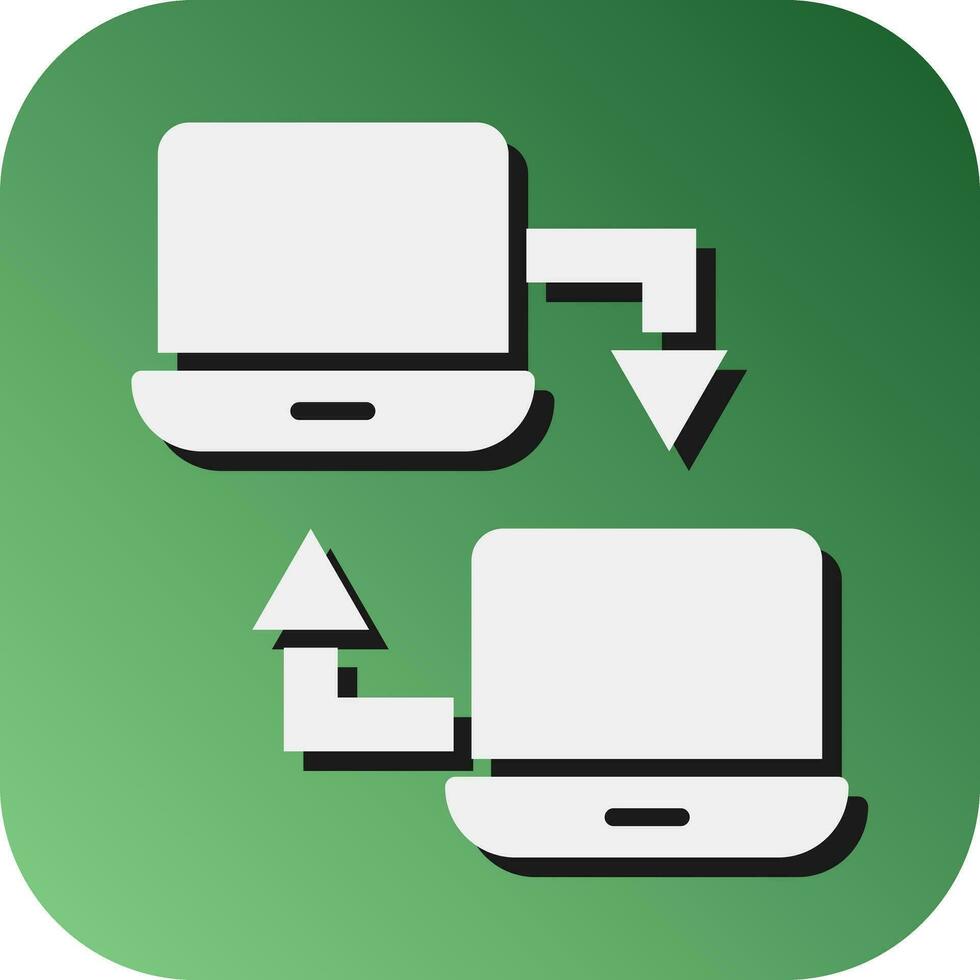 datos portabilidad vector glifo degradado antecedentes icono para personal y comercial usar.