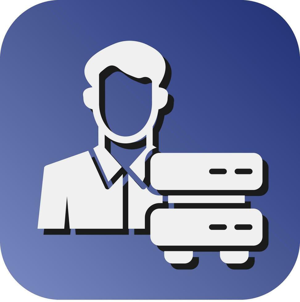 Data Controller  Vector Glyph Gradient Background Icon For Personal And Commercial Use.
