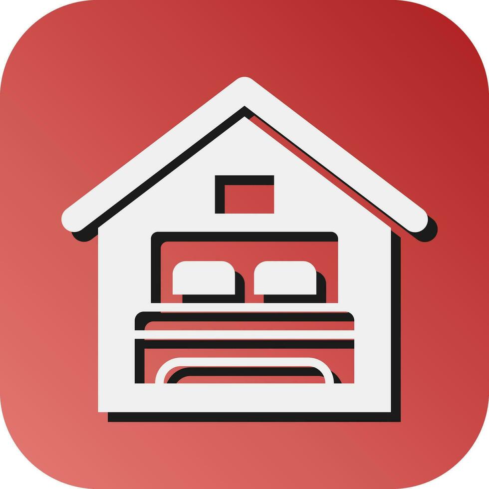 Accommodation  Vector Glyph Gradient Background Icon For Personal And Commercial Use.