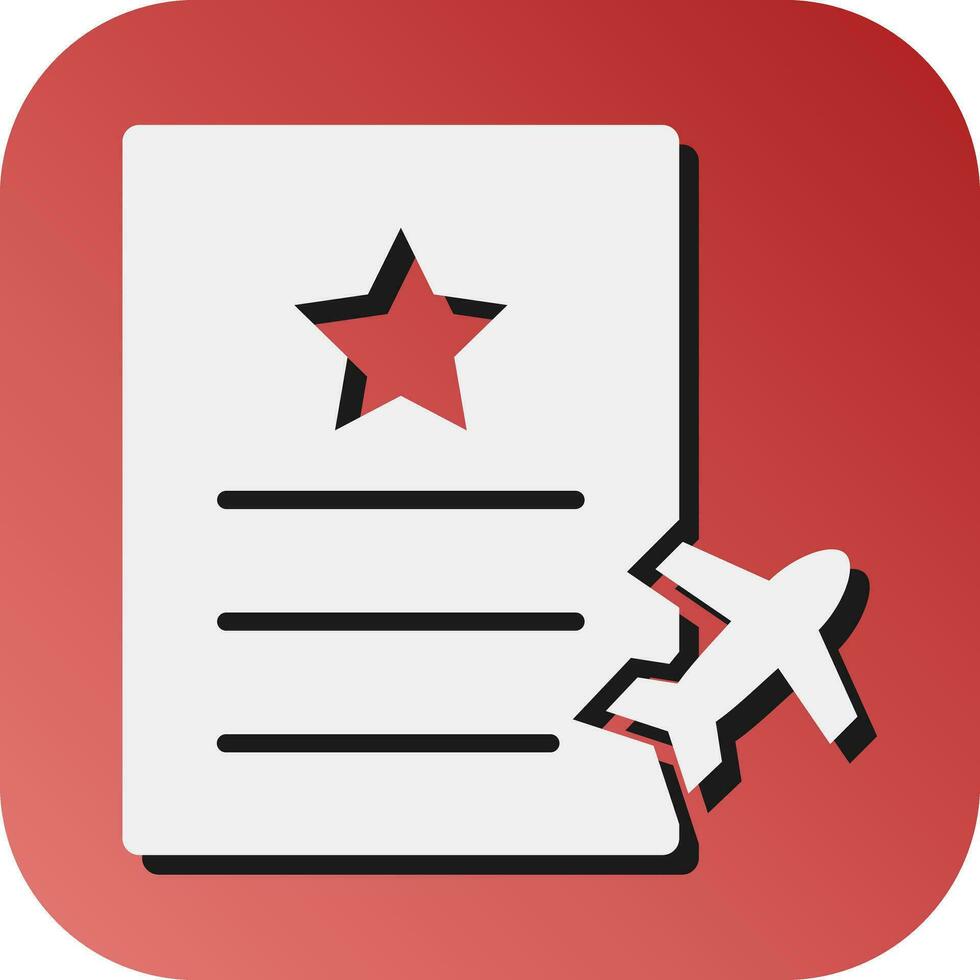 Itinerary  Vector Glyph Gradient Background Icon For Personal And Commercial Use.
