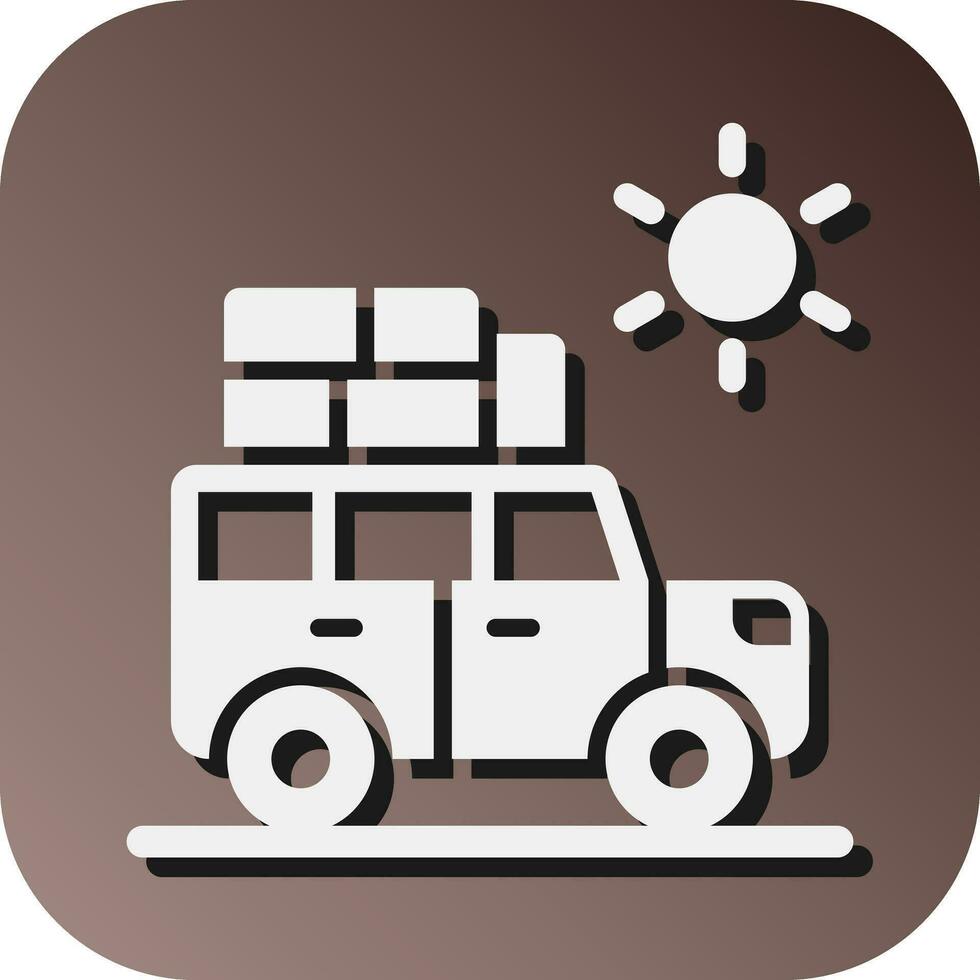 Weekend Trip  Vector Glyph Gradient Background Icon For Personal And Commercial Use.