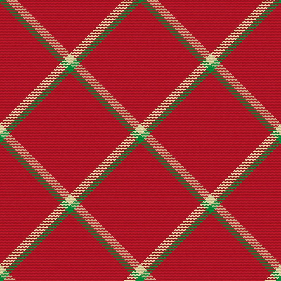 Check plaid seamless fabric texture. Diagonal print. vector