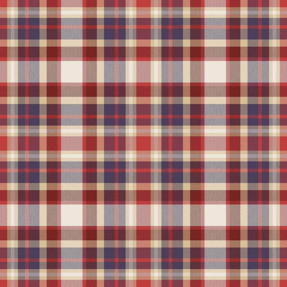 Plaid seamless pattern. Check fabric texture. Vector textile print.