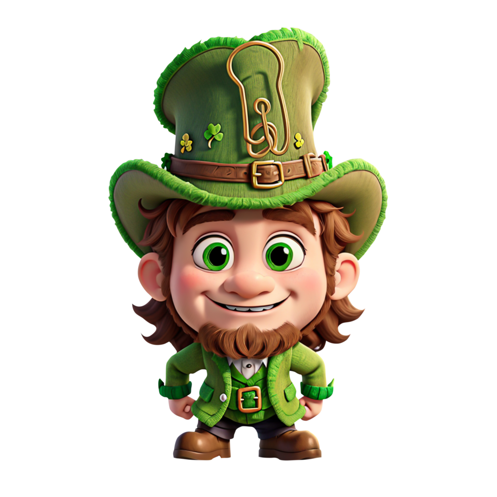 AI generated Patricks Day Leprechaun Saint png