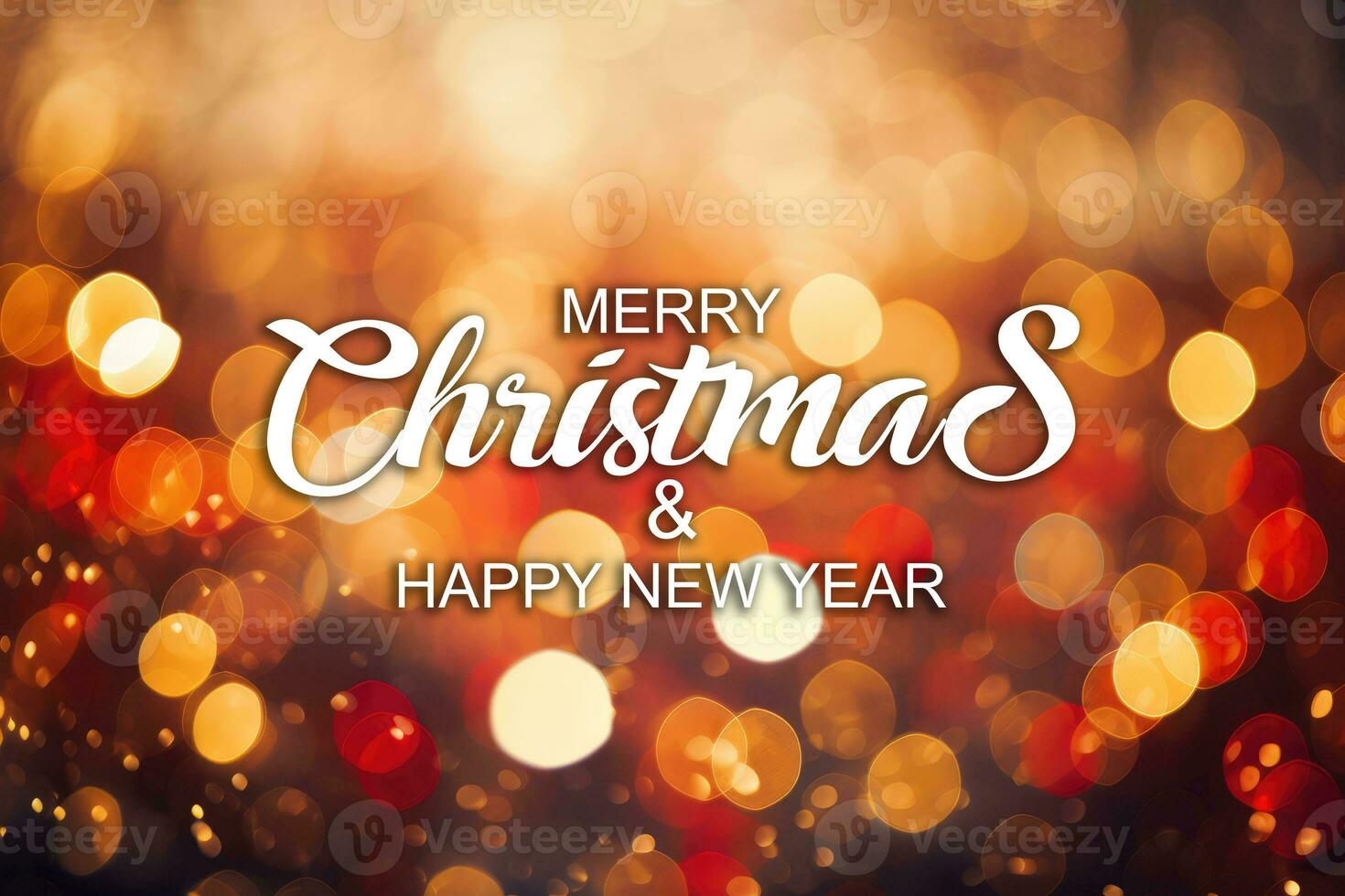 AI generated Merry christmas happy new year background photo