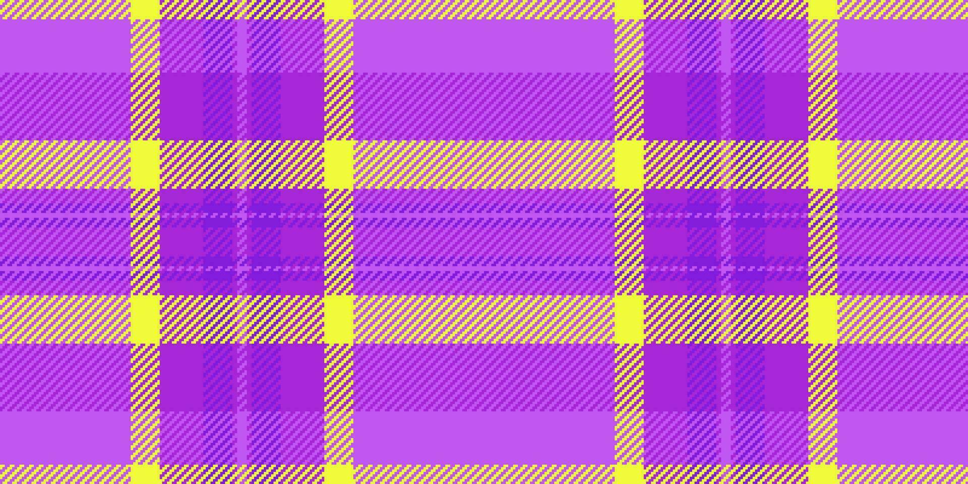Scrapbook textile background plaid, party tartan vector check. Detailed pattern texture seamless fabric in purple and lime colors.