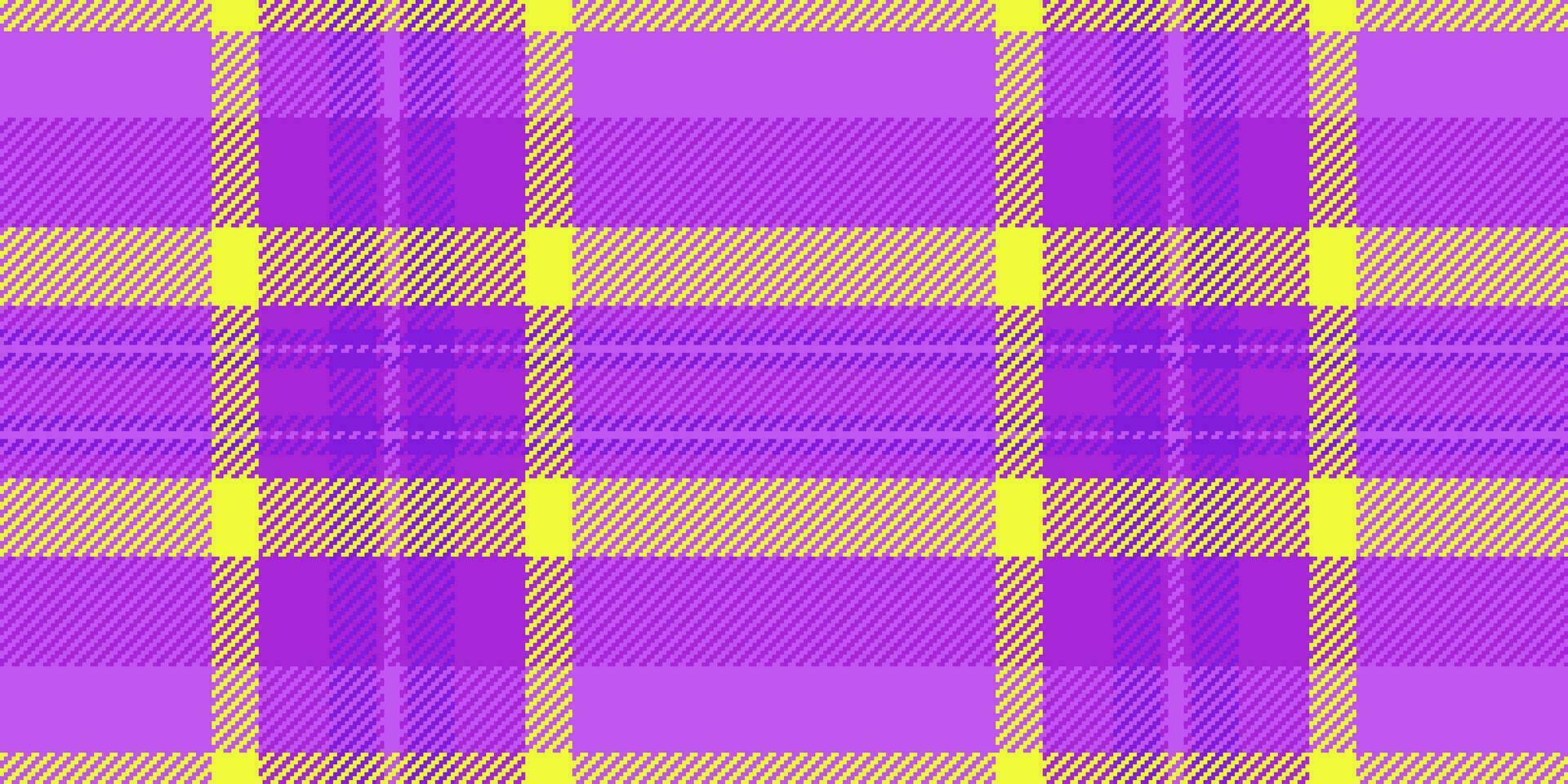 Scrapbook textile background plaid, party tartan vector check. Detailed pattern texture seamless fabric in purple and lime colors.