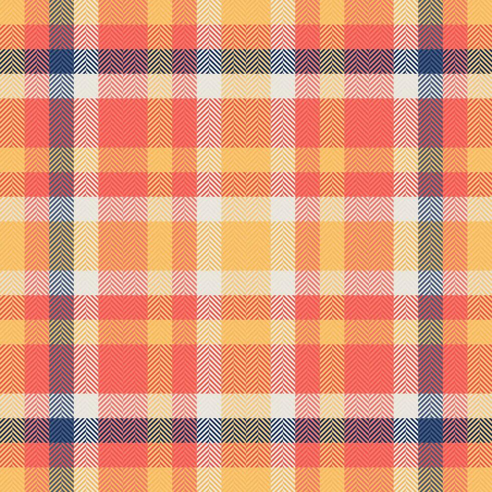 Gentle tartan seamless vector, neutral check pattern background. Invitation textile plaid fabric texture in red and amber colors. vector