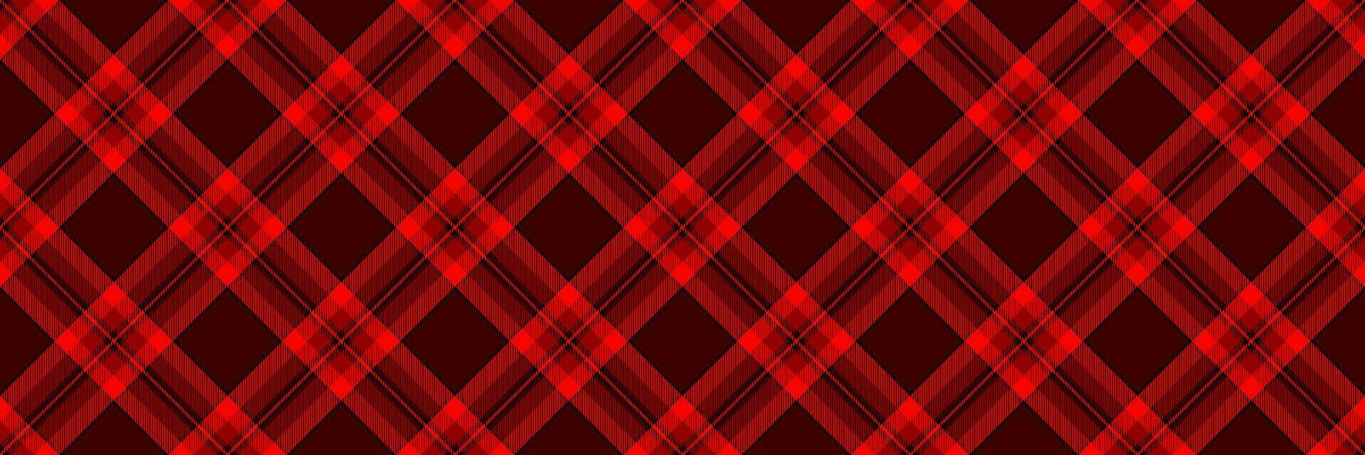 Style textile pattern texture, no people vector plaid seamless. Scarf tartan fabric check background in red and dark colors.