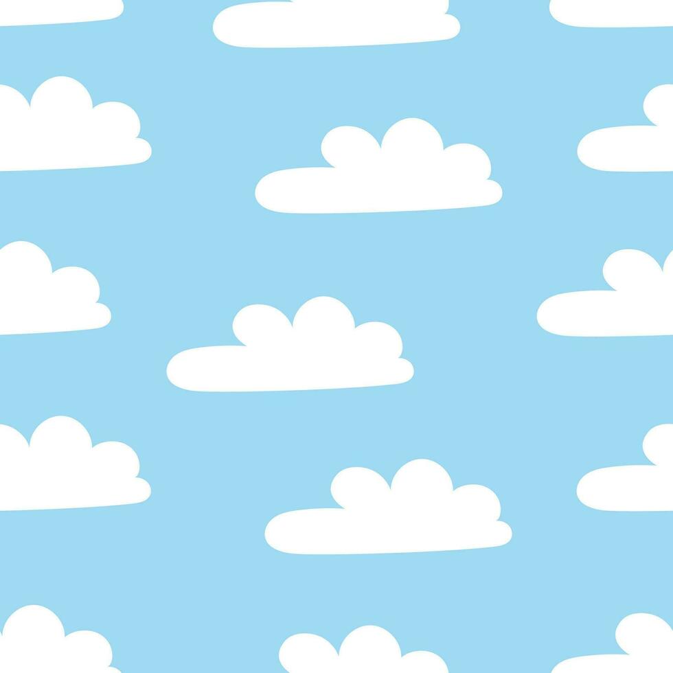 cloud abstract hand drawn seamless pattern background for wrapping, wallpaper vector