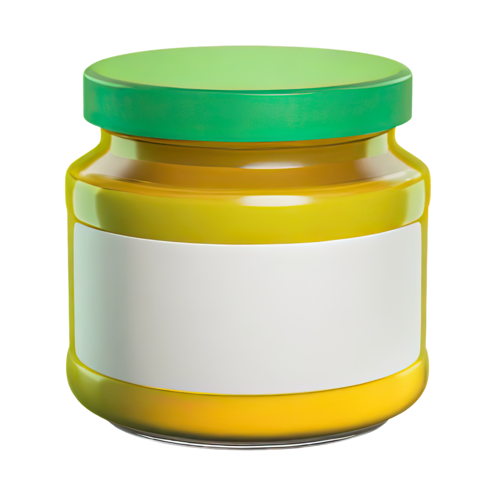 AI generated Small food jar isolated on transparent background. AI Generated png