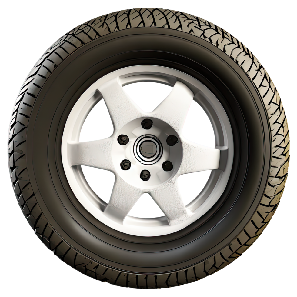 AI generated Off road racing wheel isolated on transparent background. AI Generated png
