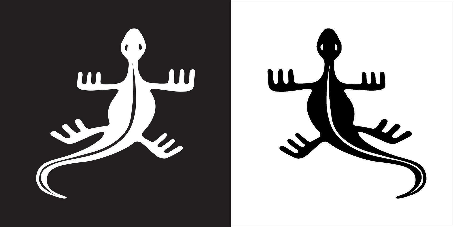 Illustration vector graphics of lizard icon