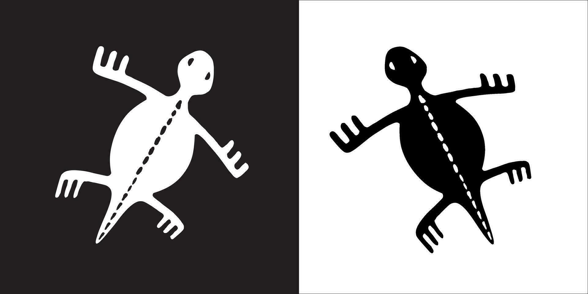 Illustration vector graphics of lizard icon