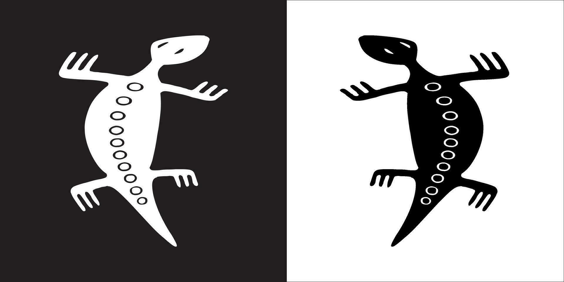 Illustration vector graphics of lizard icon