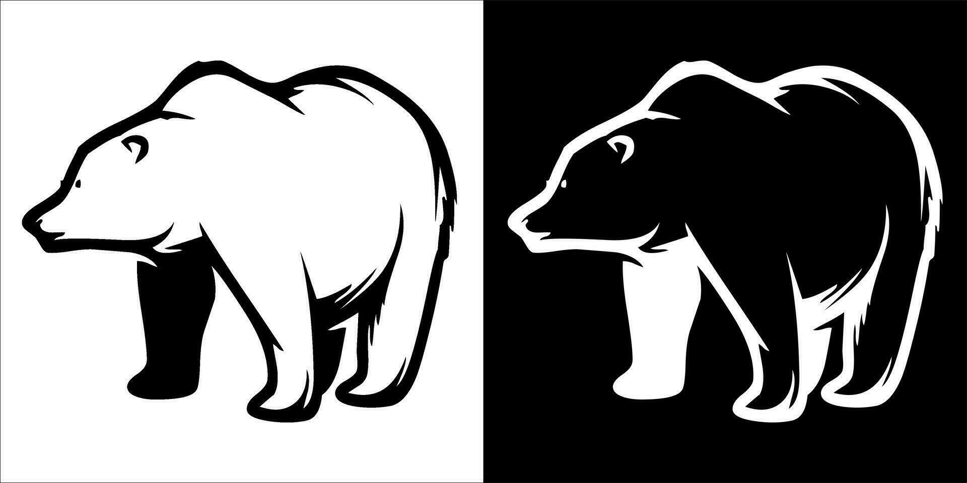 llustration vector graphics of bear icon