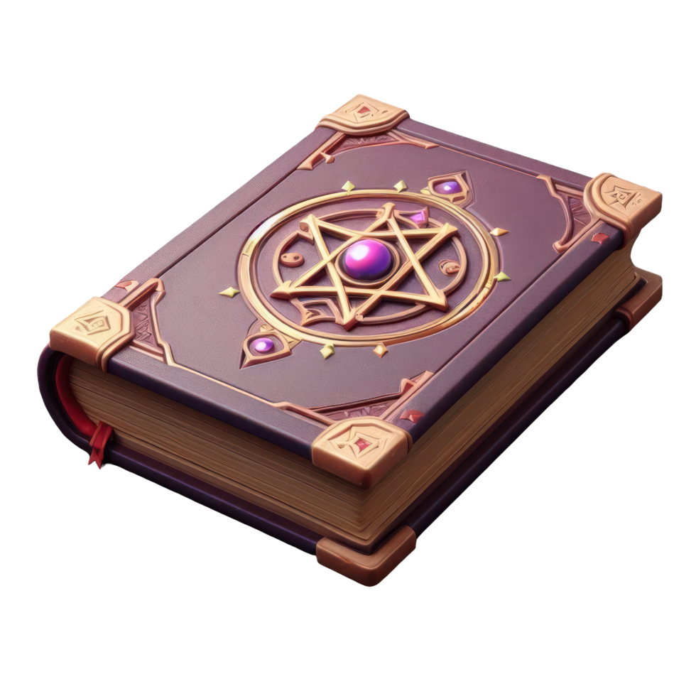 AI generated Spellbook isolated on transparent background. AI Generated png