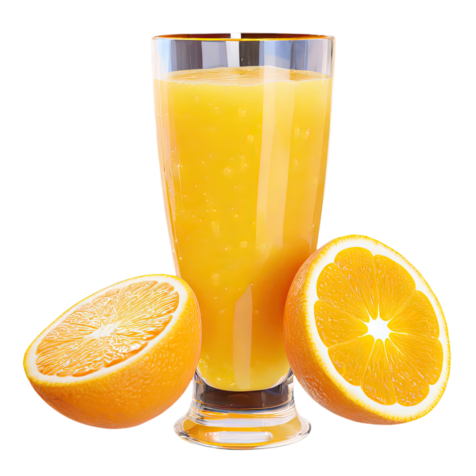 AI generated Orange juice isolated on transparent background. AI Generated png