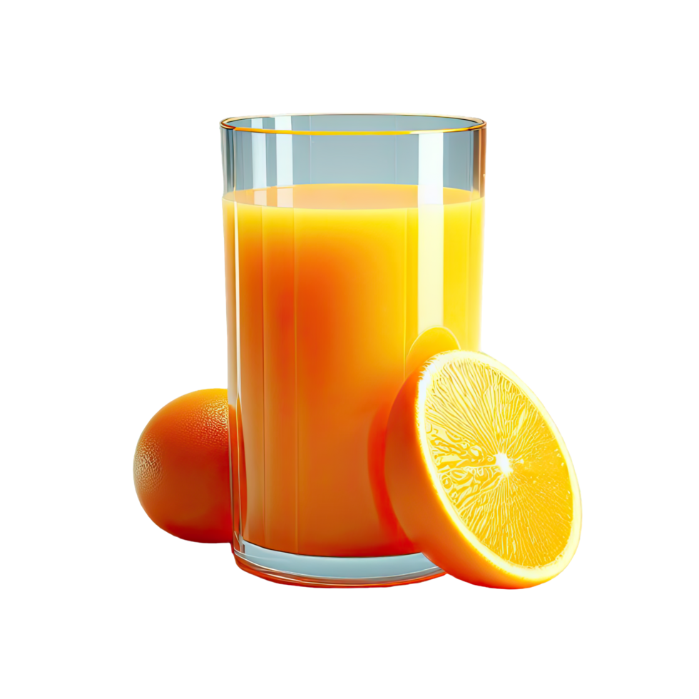 AI generated Orange juice isolated on transparent background. AI Generated png