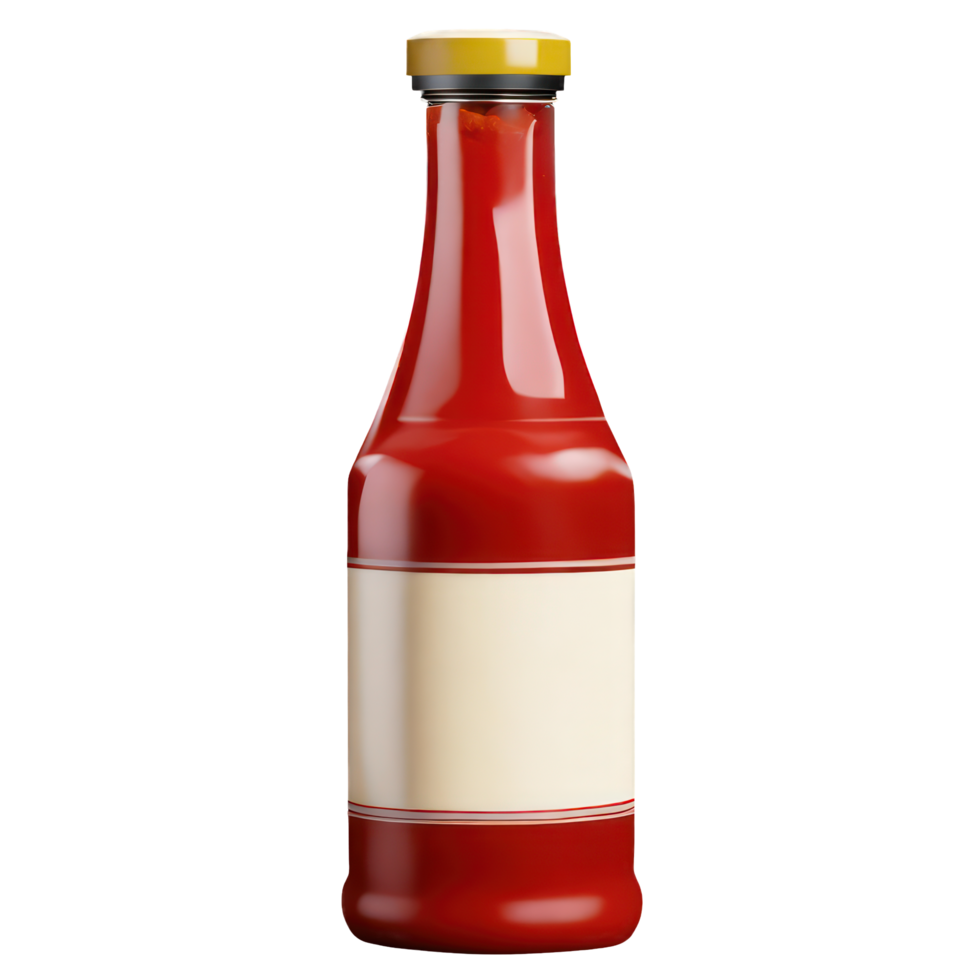 AI generated bottle Hot sauce isolated on transparent background. AI Generated png